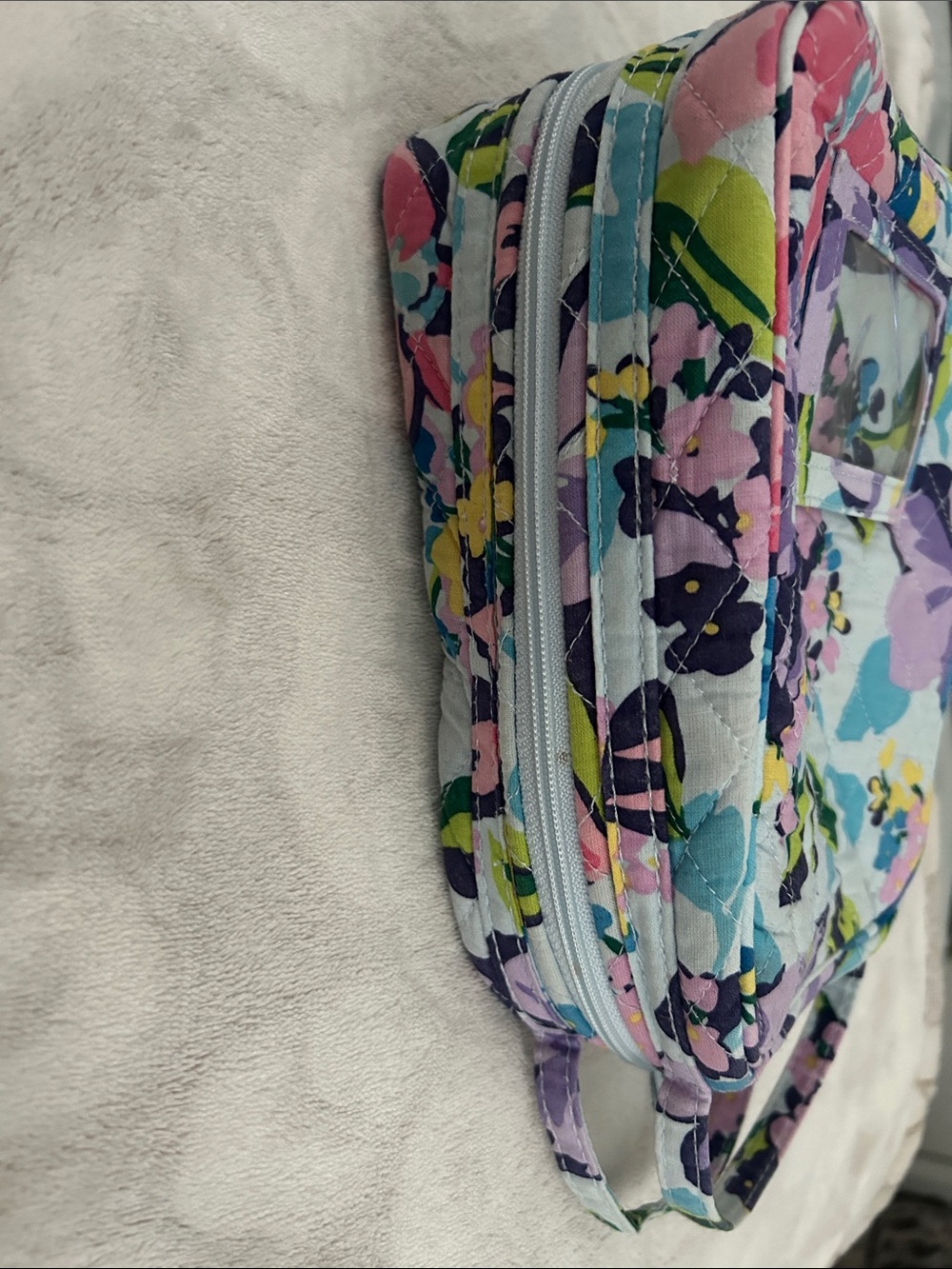 Vera Bradley Quilted Floral Lunch Tote in Purple, Pink, Blue & Green - Picture 4 of 9
